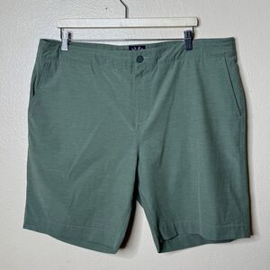 Faherty All Day Shorts Mens 38 Green Performance Hybrid Breathable Stretch